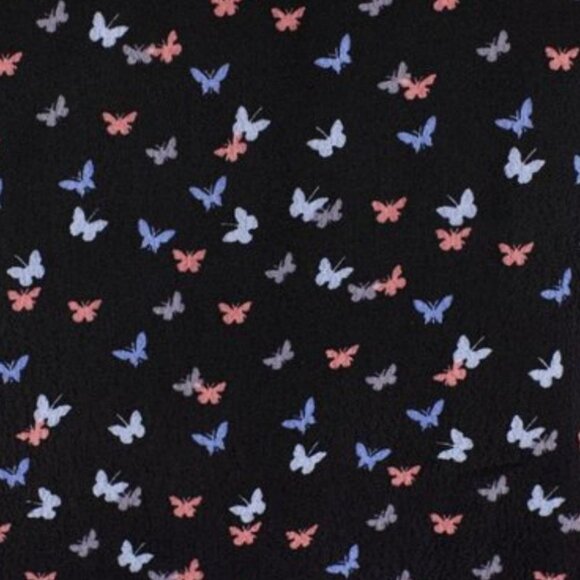 Rails Black Butterfly Print V-neck Button Front Waist Tie Peplum Blouse Top M - Picture 5 of 14